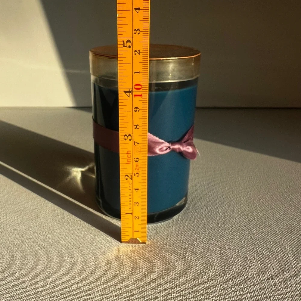 Rigaud Paris Blue Luxury Scented Candle Glass Jar with Gold Lid 4.75in
